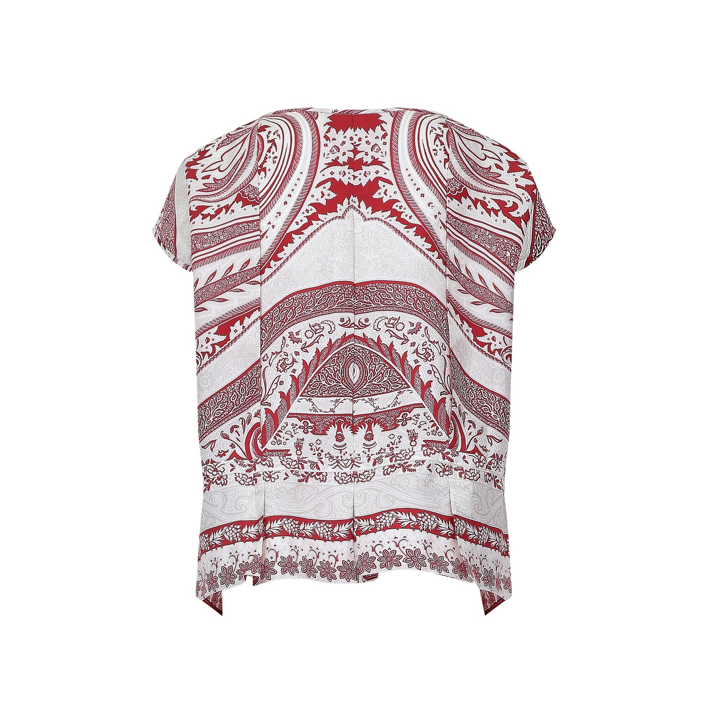 Etro Red and White Paisley Pattern Top