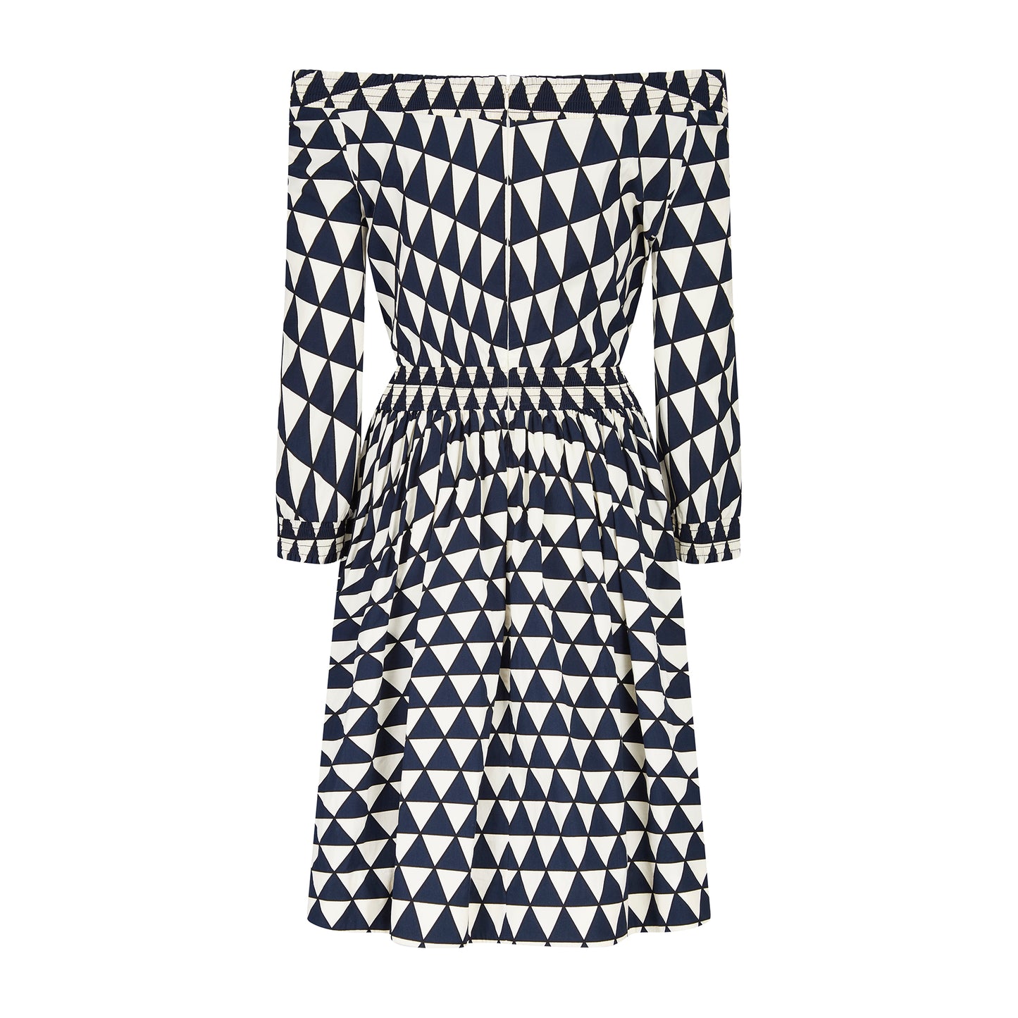 Prada Triangle Midi Dress with Fitted Belt