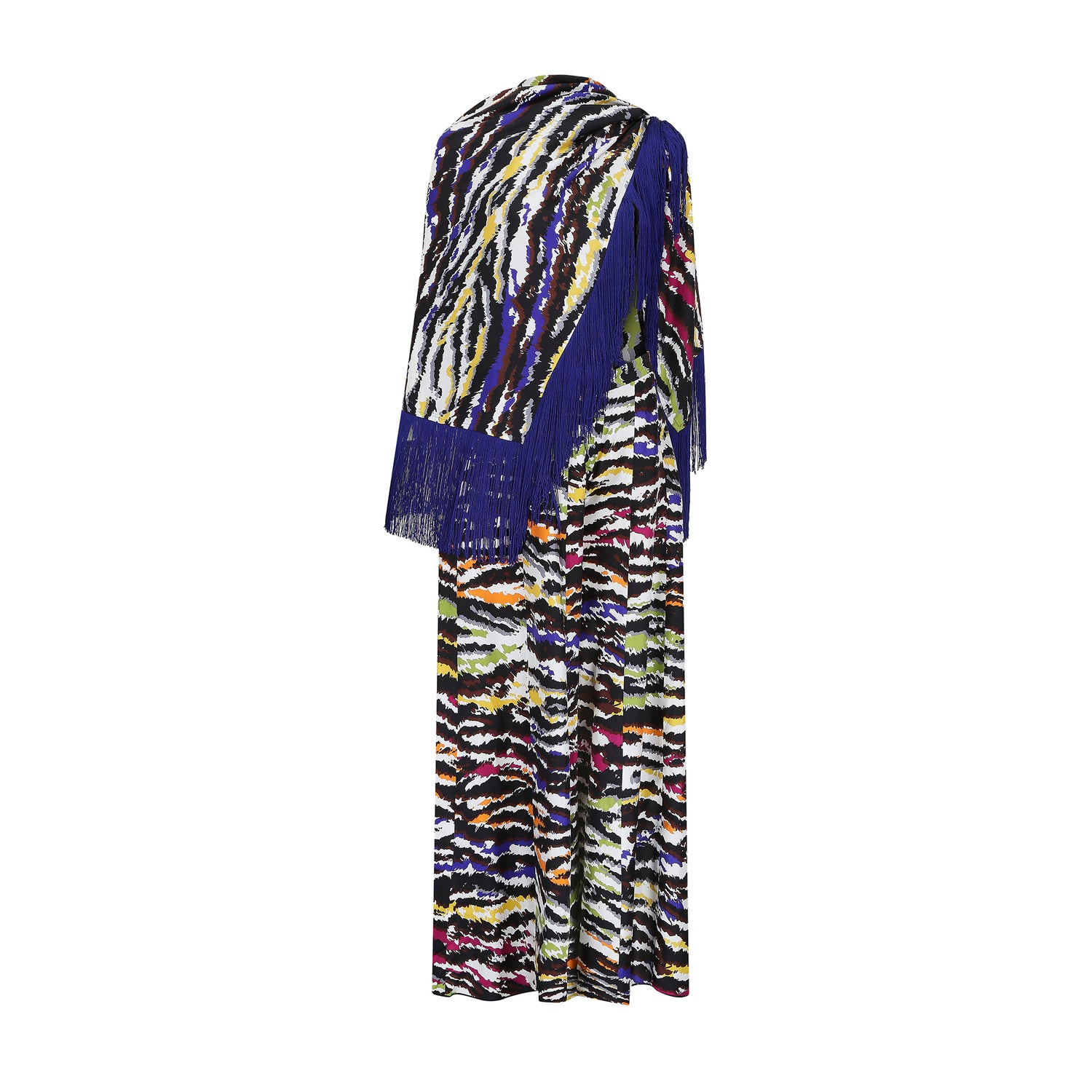Missoni Multi-Color Wave Shawl with Purple Fringe & Missoni Multi-Color Wave Trousers