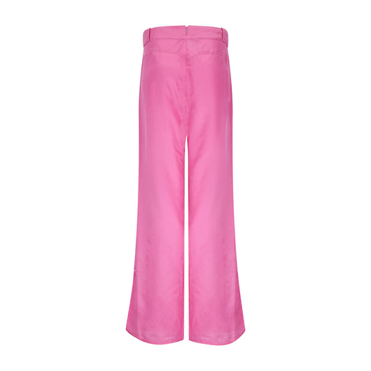 Chanel Fushia, Wide Leg Trousers