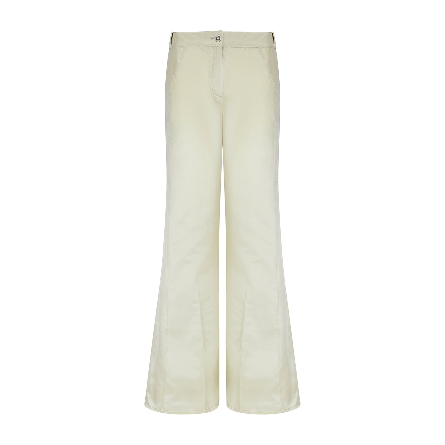 Chanel Light Green, Wide Leg Trousers