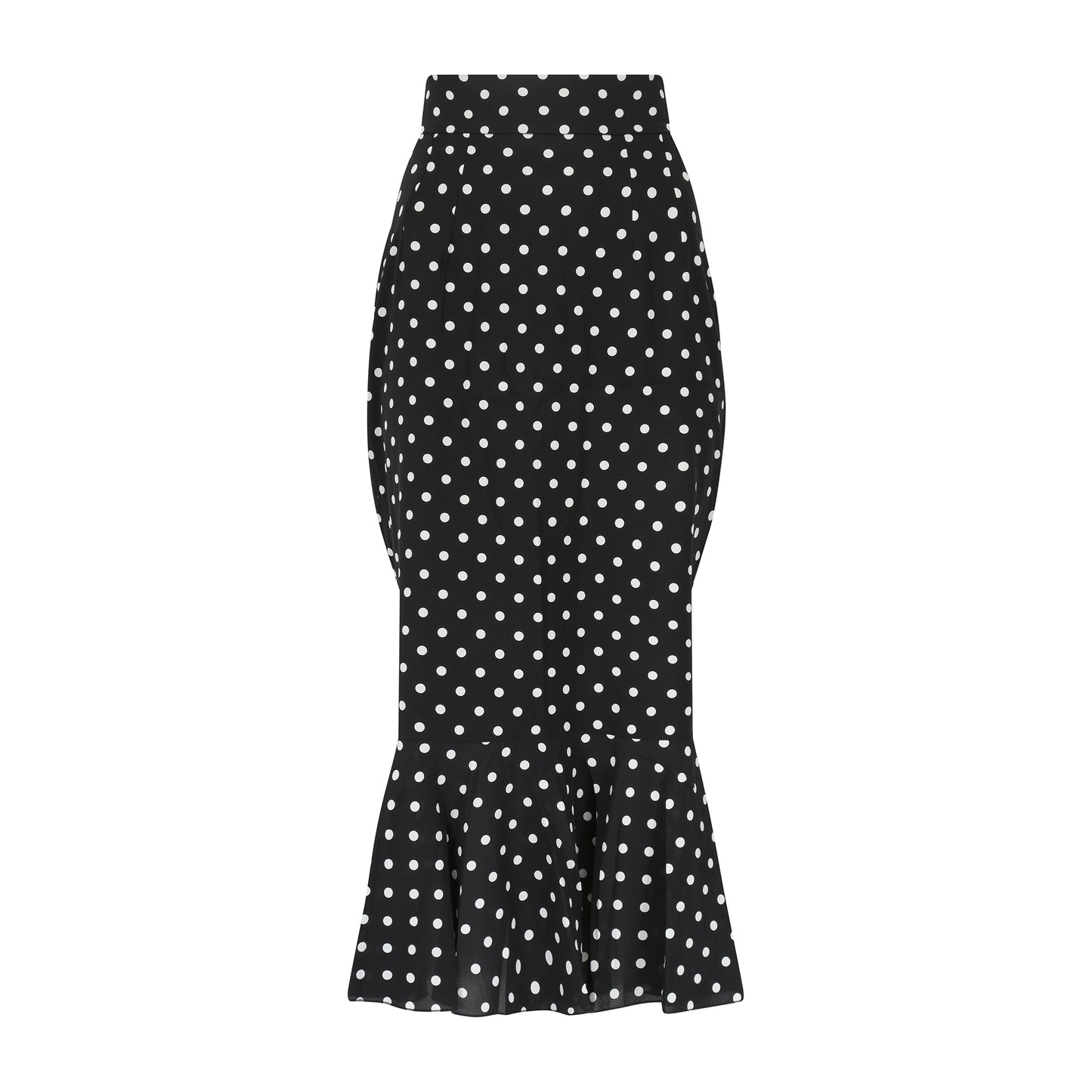 Dolce and Gabbana Black and White Polka dot skirt with Ruffle (SOLD)