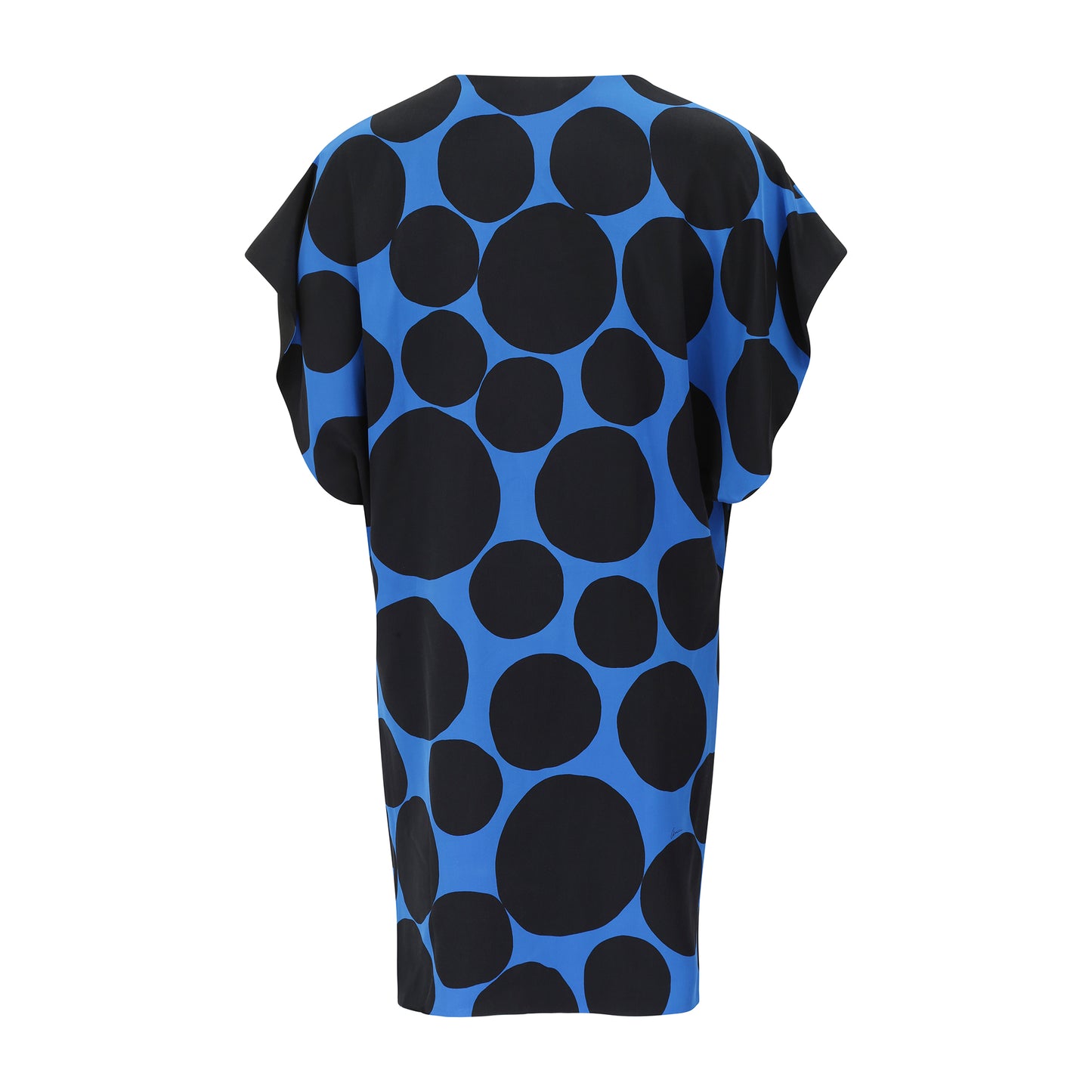 Gucci Blue Mini Dress Black Large Dots with Internal Logo