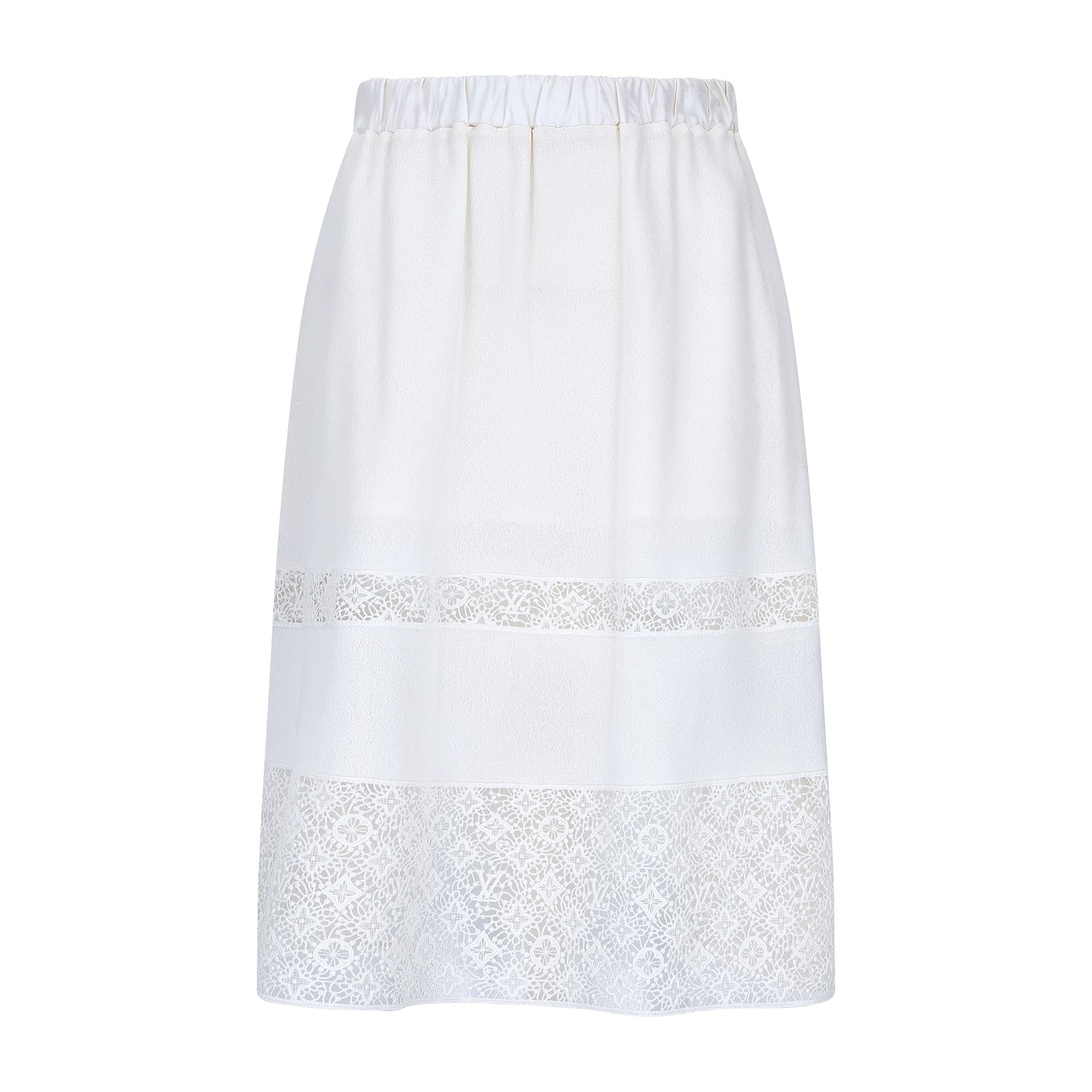 Louis Vuitton Off White skirt with Lace Louis Vuitton logo