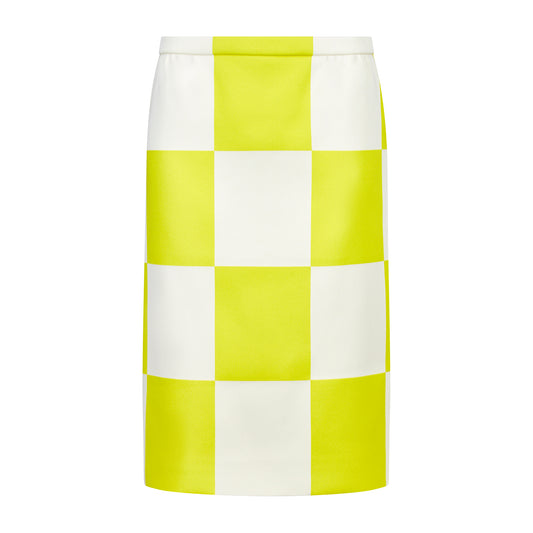 Louis Vuitton Check Pattern Pencil Skirt