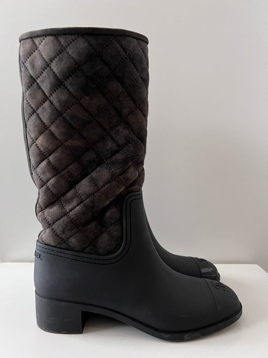 Chanel Rubber Rain Boots