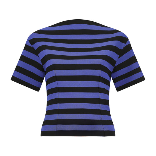 Prada Striped Blue and Black Top