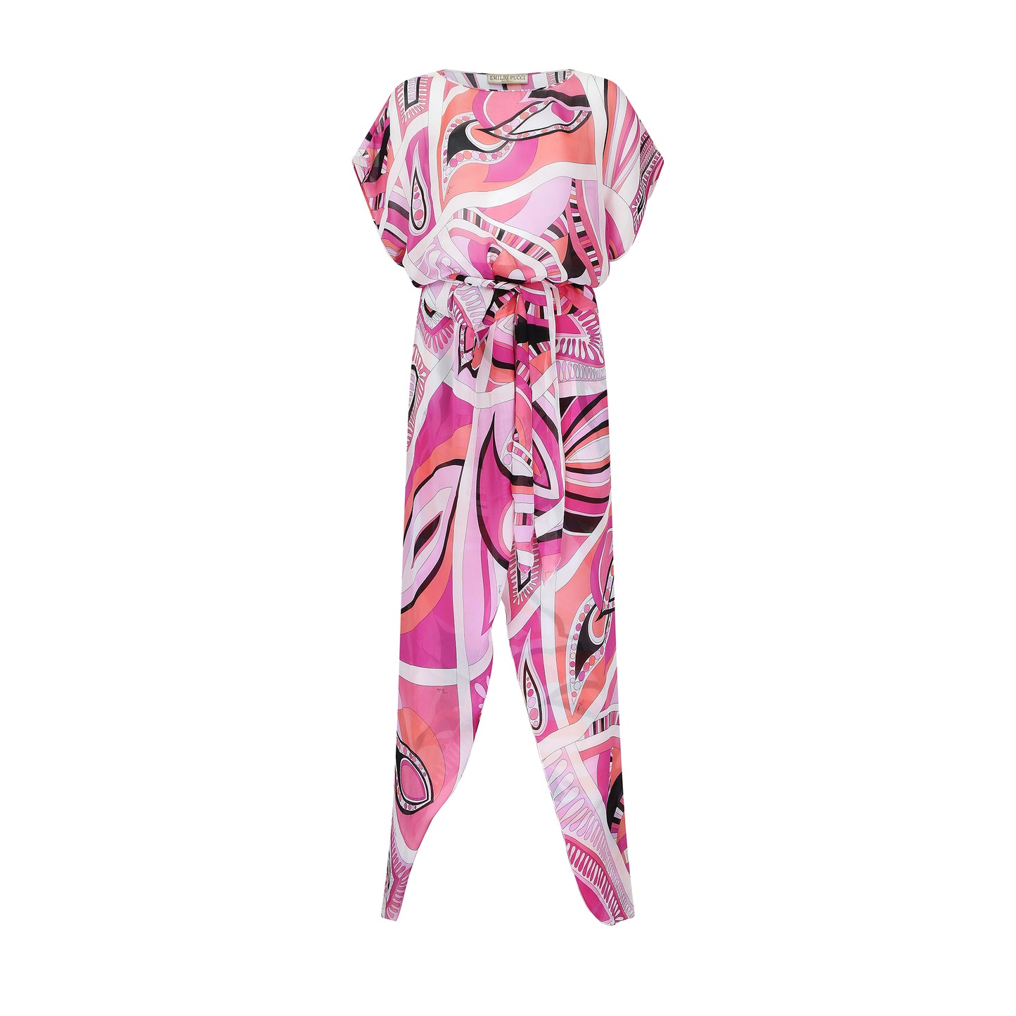 Emilio Pucci Signature Pattern Pink Belted Tunic